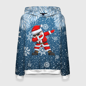 Женская толстовка 3D с принтом DAB SANTA | WINTER в городе Новоалтайск, 100% полиэстер  | двухслойный капюшон со шнурком для регулировки, мягкие манжеты на рукавах и по низу толстовки, спереди карман-кенгуру с мягким внутренним слоем. | 2022 | christmas | dab | edm | new year | snow | winter | winter is coming | дэб | жест чихания | зима близко | наступающий год | новогодний | новый год | рождественский | рождество | рождество христово | с новым годом | святки