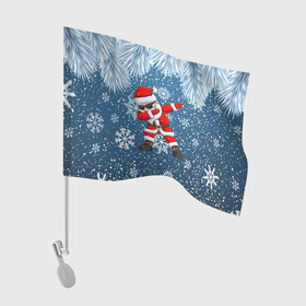 Флаг для автомобиля с принтом DAB SANTA | WINTER в городе Новоалтайск, 100% полиэстер | Размер: 30*21 см | 2022 | christmas | dab | edm | new year | snow | winter | winter is coming | дэб | жест чихания | зима близко | наступающий год | новогодний | новый год | рождественский | рождество | рождество христово | с новым годом | святки