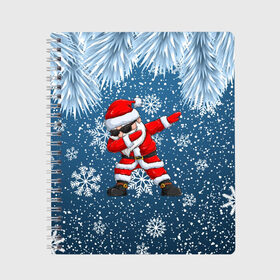 Тетрадь с принтом DAB SANTA | WINTER в городе Новоалтайск, 100% бумага | 48 листов, плотность листов — 60 г/м2, плотность картонной обложки — 250 г/м2. Листы скреплены сбоку удобной пружинной спиралью. Уголки страниц и обложки скругленные. Цвет линий — светло-серый
 | 2022 | christmas | dab | edm | new year | snow | winter | winter is coming | дэб | жест чихания | зима близко | наступающий год | новогодний | новый год | рождественский | рождество | рождество христово | с новым годом | святки