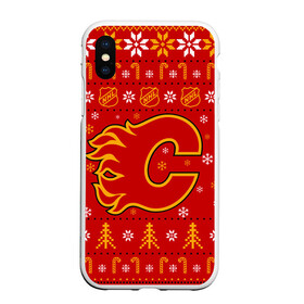 Чехол для iPhone XS Max матовый с принтом Калгари Флэймз Новогодний в городе Новоалтайск, Силикон | Область печати: задняя сторона чехла, без боковых панелей | 2021 | 2022 | calgary | calgary flames | christmas | flames | hockey | merry christmas | new year | nhl | snow | usa | winter | зима | калгари | калгари флэймз | новогодний | новогодняя | новый год | нхл | рождественск | рождество | снег | 