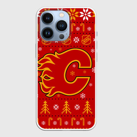Чехол для iPhone 13 Pro с принтом Калгари Флэймз Новогодний в городе Новоалтайск,  |  | 2021 | 2022 | calgary | calgary flames | christmas | flames | hockey | merry christmas | new year | nhl | snow | usa | winter | зима | калгари | калгари флэймз | новогодний | новогодняя | новый год | нхл | рождественск | рождество | снег | 