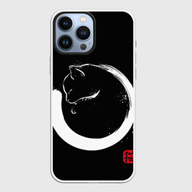 Чехол для iPhone 13 Pro Max с принтом Кошечка спит на тебе Инь Янь в городе Новоалтайск,  |  | cat | cats | киса | киска | кот | котенок | коты | кошечка | кошка | кошки | мем | мем с котом | феншуй