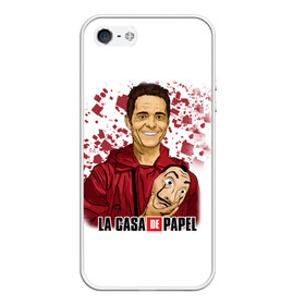 Чехол для iPhone 5/5S матовый с принтом ГРАБИТЕЛЬ БУМАЖНЫЙ ДОМ - LA CASA DE PAPEL в городе Новоалтайск, Силикон | Область печати: задняя сторона чехла, без боковых панелей | bella ciao | la casa de papel | бумажный дом | ла каса де | ла каса де папель | ла каса де пепел | лакаса | сериал | фильм