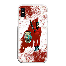 Чехол для iPhone XS Max матовый с принтом БУМАЖНЫЙ ДОМ КРАСКА- LA CASA DE PAPEL BELLA CIAO в городе Новоалтайск, Силикон | Область печати: задняя сторона чехла, без боковых панелей | bella ciao | la casa de papel | бумажный дом | ла каса де | ла каса де папель | ла каса де пепел | лакаса | сериал | фильм