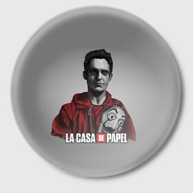 Значок с принтом LA CASA DE PAPEL - БУМАЖНЫЙ ДОМ СЕРИАЛ в городе Новоалтайск,  металл | круглая форма, металлическая застежка в виде булавки | bella ciao | la casa de papel | бумажный дом | ла каса де | ла каса де папель | ла каса де пепел | лакаса | сериал | фильм
