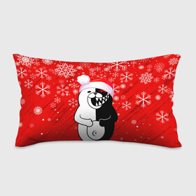Подушка 3D антистресс с принтом НОВОГОДНИЙ MONOKUMA. в городе Новоалтайск, наволочка — 100% полиэстер, наполнитель — вспененный полистирол | состоит из подушки и наволочки на молнии | Тематика изображения на принте: 2022 | anime | black  white | danganronpa | happy new year | kurokuma | merry christmas | monodam | monokuma | monomi | monotaro | pink | shirokuma | аниме | год тигра | зима близко | мoноми | монокума | нг | новогодний | новый год | новый 