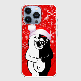 Чехол для iPhone 13 Pro с принтом НОВОГОДНИЙ MONOKUMA. в городе Новоалтайск,  |  | Тематика изображения на принте: 2022 | anime | black  white | danganronpa | happy new year | kurokuma | merry christmas | monodam | monokuma | monomi | monotaro | pink | shirokuma | аниме | год тигра | зима близко | мoноми | монокума | нг | новогодний | новый год | новый 