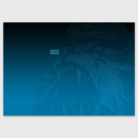 Поздравительная открытка с принтом 1925 SPB Lion Dark Theme в городе Новоалтайск, 100% бумага | плотность бумаги 280 г/м2, матовая, на обратной стороне линовка и место для марки
 | Тематика изображения на принте: 1925 | зенит | лев | нева | питер | питерский лев | премьер лига | российский футбол | россия | рпл | санкт петербург | сбг | спб | футбол