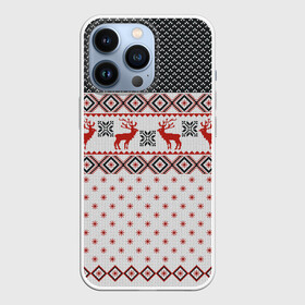 Чехол для iPhone 13 Pro с принтом НОВОГОДНИЙ УЗОР в городе Новоалтайск,  |  | background | christmas | christmas pattern | deer | holiday | knitted pattern | new year | pattern | snowflakes | texture | вязаный узор | новогодний узор | новый год | олени | паттерн | праздник | рождество | снежинки | текстура | узор | фон