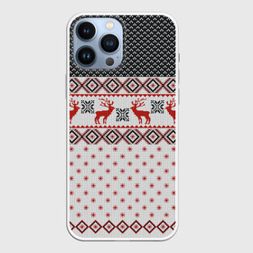 Чехол для iPhone 13 Pro Max с принтом НОВОГОДНИЙ УЗОР в городе Новоалтайск,  |  | background | christmas | christmas pattern | deer | holiday | knitted pattern | new year | pattern | snowflakes | texture | вязаный узор | новогодний узор | новый год | олени | паттерн | праздник | рождество | снежинки | текстура | узор | фон