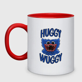 Кружка двухцветная с принтом HUGGY WUGGY ХАГГИ ВАГГИ в городе Новоалтайск, керамика | объем — 330 мл, диаметр — 80 мм. Цветная ручка и кайма сверху, в некоторых цветах — вся внутренняя часть | huggy | poppy playtime | wuggy | игра | кукла | монстр | плэйтайм | попи плей тайм | попи плэй тайм | попиплейтам | попиплэйтайм | поппи плейтайм | поппиплэйтайм | хагги вагги | хаги ваги | хоррор