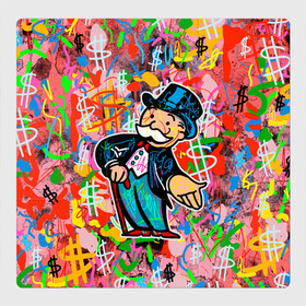 Магнитный плакат 3Х3 с принтом Alec Monopoly Капиталист Граффити в городе Новоалтайск, Полимерный материал с магнитным слоем | 9 деталей размером 9*9 см | alec monopoly | art | capitalist | graffiti | money | retro | street style | urban style | алек монополи | арт | граффити | деньги | доллар | искусство | капиталист | кляксы | миллионер | монополия | ретро | рисунки | современное искусст