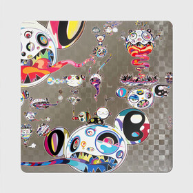 Магнит виниловый Квадрат с принтом Takashi Murakami арт с языками в городе Новоалтайск, полимерный материал с магнитным слоем | размер 9*9 см, закругленные углы | takashi murakami | арт | арт с языками | граффити | мураками | такаси | такаси мураками | токио | уличное граффити | языки | япония