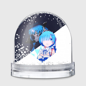 Игрушка Снежный шар с принтом Rem Rezero в городе Новоалтайск, Пластик | Изображение внутри шара печатается на глянцевой фотобумаге с двух сторон | rem | rezero | rezero rem | жизнь с нуля | резеро | резеро рем | рем