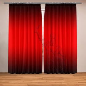 Фотошторы с принтом Спартак Гладиатор Red Theme в городе Новоалтайск, Блэкаут (светозащита 90%) / Габардин (светозащита 40% | 2 полотна шириной по 145 см; Высота 200-300 см; Крепление: шторная лента (на крючки); | Тематика изображения на принте: арена | гладиатор | джикия | кб | красно белые | москва | мясо | оукб | премьер лига | россия | рпл | спартак | спартак москва | футбол