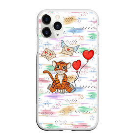 Чехол для iPhone 11 Pro Max матовый с принтом Милый влюбленный тигренок 2022 в городе Новоалтайск, Силикон |  | Тематика изображения на принте: 2022 | год тигра | новый год | новый год 2022 | символ года | тигр | тигренок | тигрица | тигры