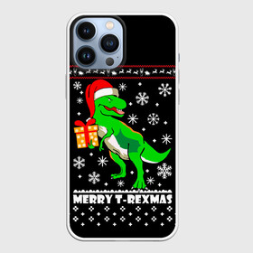 Чехол для iPhone 13 Pro Max с принтом Санта Юрского Периода в городе Новоалтайск,  |  | christmas | dinosaur | merry t rexmas | new year | t rex | trex | динозавр | динозавр в шапочке | динозавр ти рекс | санта юрского периода | т рекс | тирекс | хищник