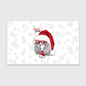 Бумага для упаковки 3D с принтом Happy Christmas кокер спаниель в городе Новоалтайск, пластик и полированная сталь | круглая форма, металлическое крепление в виде кольца | Тематика изображения на принте: american | cap | christmas | cocker spaniel | happy christmas | knitted scarf | new year | purebred dog | red | santa claus | snowflakes | американский | вязаный шарф | кокер спаниель | колпак | красные | новый год | очки | породистая собака | р