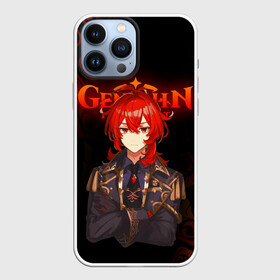 Чехол для iPhone 13 Pro Max с принтом GENSHIN IMPACT    ГЕНШИН ИМПАКТ   ДИЛЮК в городе Новоалтайск,  |  | Тематика изображения на принте: anime | character | diluc | game | genshin impact | аниме | геншин импакт | дилюк | игра | персонаж | персонажи