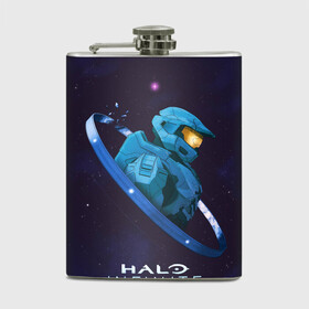 Фляга с принтом Halo Infinite Силуэт мастера Чифа в городе Новоалтайск, металлический корпус | емкость 0,22 л, размер 125 х 94 мм. Виниловая наклейка запечатывается полностью | chief | halo | infinite | инфинит | мастер чиф | хало | хейло | хэйло | чиф