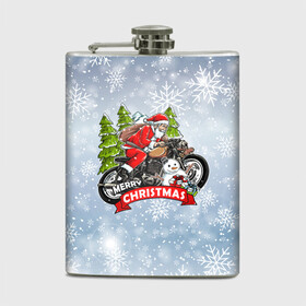 Фляга с принтом Санта Байкер Santa on the motorbike в городе Новоалтайск, металлический корпус | емкость 0,22 л, размер 125 х 94 мм. Виниловая наклейка запечатывается полностью | bike | christmas | moto | santa | байк | дед мороз | елка | зима | мотоцикл | новый год | подарок | рождество | санта | снег | снеговик | снежинка