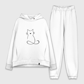 Женский костюм хлопок Oversize с принтом Котик мяу в городе Новоалтайск,  |  | для девушек | животное | котик | мяу | подарок