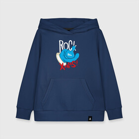 Детская толстовка хлопок с принтом Blue mittens | Rock this xmas в городе Новоалтайск, 100% хлопок | Круглый горловой вырез, эластичные манжеты, пояс, капюшен | 2022 | 2022 год | happy new year | santa | год тигра | дед мороз | каникулы | мороз | новогодний свитер | новый год | новый год 2022 | новый год тигра | оливье | праздник | рождество | санта клаус | свитер новогодний