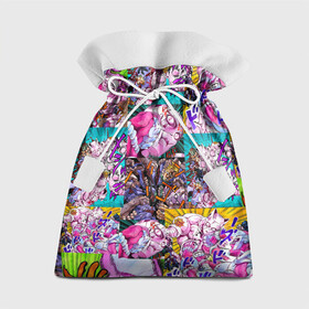 Подарочный 3D мешок с принтом JOJO KILLER QUEEN КОРОЛЕВА УБИЙЦА УЗОР PATTERN в городе Новоалтайск, 100% полиэстер | Размер: 29*39 см | adventure | jojo | jojos bizarre | jojos bizarre adventure | killer queen | yare yare daze | аниме | джоджо | манга | яре яре дазе