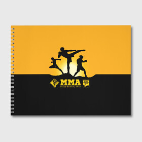 Альбом для рисования с принтом ММА (Mixed Martial Arts) в городе Новоалтайск, 100% бумага
 | матовая бумага, плотность 200 мг. | Тематика изображения на принте: bellator | boxing | fight club | mixed martial arts | ufc | айкидо | беллатор | боевые искусства | боец | бои | бои без правил | бойцовский клуб | бокс | борьба | воин | джиуджитсу | дзюдо | единоборства | карате | кикбоксинг