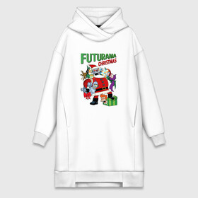 Платье-худи хлопок с принтом Christmas Futurama в городе Новоалтайск,  |  | 2022 | 2022 год | happy new year | santa | год тигра | дед мороз | каникулы | мороз | новогодний свитер | новый год | новый год 2022 | новый год тигра | оливье | праздник | рождество | санта клаус | свитер новогодний