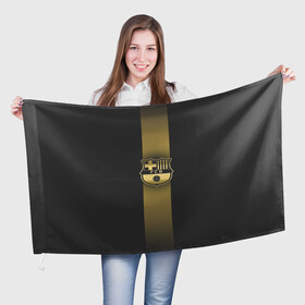 Флаг 3D с принтом Barcelona Gold-Graphite Theme в городе Новоалтайск, 100% полиэстер | плотность ткани — 95 г/м2, размер — 67 х 109 см. Принт наносится с одной стороны | barcelona | blaugrana | fc barcelona | spain | барселона | гранатово синие | золото | золотоые логотипы | золотые эмблемы | ла лига | лига чемпионов | фк барселона | футбол | чемпионат испании