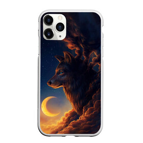 Чехол для iPhone 11 Pro матовый с принтом Ночной Волк Night Wolf в городе Новоалтайск, Силикон |  | Тематика изображения на принте: animal | moon | night | sky | stars | wolf | благородный | волк | животные | звезды | зверь | луна | небо | ночной | ночь | облака | тьма | хищник