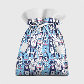 Подарочный 3D мешок с принтом Забавные Пёсели паттерн Funny Dogs pattern в городе Новоалтайск, 100% полиэстер | Размер: 29*39 см | Тематика изображения на принте: dog | бульдог | далматинец | йорк | мопс | песик | порода | смешной | собака
