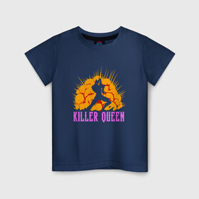 Детская футболка хлопок с принтом JOJO / KILLER QUEEN / КОРОЛЕВА УБИЙЦА / SMOKE в городе Новоалтайск, 100% хлопок | круглый вырез горловины, полуприлегающий силуэт, длина до линии бедер | Тематика изображения на принте: adventure | jojo | jojos bizarre | jojos bizarre adventure | killer queen | smoke | yare yare daze | аниме | джоджо | дым | манга | яре яре дазе