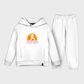 Детский костюм хлопок Oversize с принтом JOJO   KILLER QUEEN   КОРОЛЕВА УБИЙЦА   SMOKE в городе Новоалтайск,  |  | adventure | jojo | jojos bizarre | jojos bizarre adventure | killer queen | smoke | yare yare daze | аниме | джоджо | дым | манга | яре яре дазе