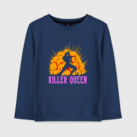 Детский лонгслив хлопок с принтом JOJO / KILLER QUEEN / КОРОЛЕВА УБИЙЦА / SMOKE в городе Новоалтайск, 100% хлопок | круглый вырез горловины, полуприлегающий силуэт, длина до линии бедер | Тематика изображения на принте: adventure | jojo | jojos bizarre | jojos bizarre adventure | killer queen | smoke | yare yare daze | аниме | джоджо | дым | манга | яре яре дазе