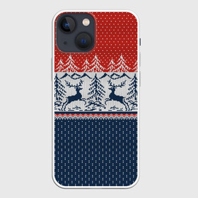 Чехол для iPhone 13 mini с принтом НОВОГОДНИЙ УЗОР в городе Новоалтайск,  |  | background | christmas | deer | holiday | knitted pattern | new year | new years pattern | pattern | texture | tree | вязаный узор | елка | елочка | новогодний узор | новый год | олени | паттерн | праздник | рождество | текстура | узор | фон