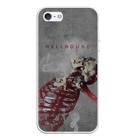 Чехол для iPhone 5/5S матовый с принтом Hellbound Новая истина в городе Новоалтайск, Силикон | Область печати: задняя сторона чехла, без боковых панелей | дым | надпись | скелет | текстура