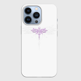 Чехол для iPhone 13 Pro с принтом Стрекоза Violet Neon Theme в городе Новоалтайск,  |  | воздух | для девочек | для женщин | женские | красные | крылья | лес | лето | насекомые | неон | неоновые рисунки | полет | природа | светящиеся | стрекоза