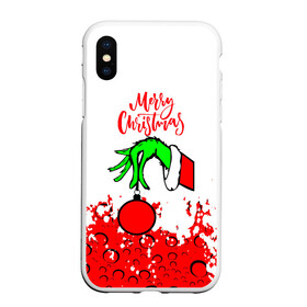 Чехол для iPhone XS Max матовый с принтом Merry Christmas Grinch в городе Новоалтайск, Силикон | Область печати: задняя сторона чехла, без боковых панелей | 2022 | grinch | happy new year | merry christmas | год тигра | гринч | зима близко | нг | новогодний | новый год | новый год 2022 | рождество | снег | снежинки