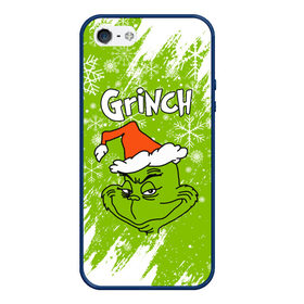 Чехол для iPhone 5/5S матовый с принтом Grinch Green. в городе Новоалтайск, Силикон | Область печати: задняя сторона чехла, без боковых панелей | 2022 | grinch | happy new year | merry christmas | год тигра | гринч | зима близко | нг | новогодний | новый год | новый год 2022 | рождество | снег | снежинки