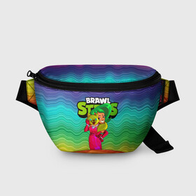 Поясная сумка 3D с принтом Радужная Лола BrawlStars в городе Новоалтайск, 100% полиэстер | плотная ткань, ремень с регулируемой длиной, внутри несколько карманов для мелочей, основное отделение и карман с обратной стороны сумки застегиваются на молнию | brawl | brawl stars | brawlstars | lola | бравл | бравлстарс | лола | лоли | разрушитель