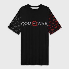 Платье-футболка 3D с принтом GOD OF WAR LOGO, РУНЫ в городе Новоалтайск,  |  | ascension | betrayal | chains of olympus | cratos | ghost of sparta | god of war | hack and slash | kratos | logo | ragnarok | rune | runes | бог войны | год ов вар | год оф вар | игра | иероглифы | кратос | лого | логотип | рагнарёк | руны | символы | эм