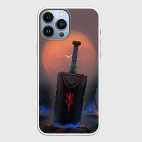 Чехол для iPhone 13 Pro Max с принтом БЕРСЕРК МЕЧ С КЛЕЙМОМ в городе Новоалтайск,  |  | Тематика изображения на принте: anime | anime berserk | behelit | berserk | guts | knight | manga | аниме | аниме берсерк | берсерк | бехелит | гатс | гриффит | каска | клеймо | манга | рыцарь | япония