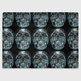 Плед 3D с принтом Skulls pattern 2028 в городе Новоалтайск, 100% полиэстер | закругленные углы, все края обработаны. Ткань не мнется и не растягивается | fashion | future | pattern | skull | vanguard | авангард | будущее | мода | стекло | узор | череп