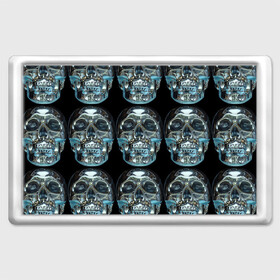 Магнит 45*70 с принтом Skulls pattern 2028 в городе Новоалтайск, Пластик | Размер: 78*52 мм; Размер печати: 70*45 | Тематика изображения на принте: fashion | future | pattern | skull | vanguard | авангард | будущее | мода | стекло | узор | череп
