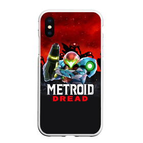 Чехол для iPhone XS Max матовый с принтом Space Fight | Metroid Dread в городе Новоалтайск, Силикон | Область печати: задняя сторона чехла, без боковых панелей | game | logo | mercurysteam | metroid | metroid dread | metroid fusion | samus aran | игра | компьютерная игра | лого | логотип | метроид | метроид дреад | мэтроид | мэтройдо дореддо | самус аран | эмблема