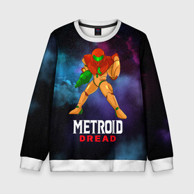 Детский свитшот 3D с принтом Varia Suit 2D | Metroid в городе Новоалтайск, 100% полиэстер | свободная посадка, прямой крой, мягкая тканевая резинка на рукавах и понизу свитшота | game | mercurysteam | metroid | metroid dread | metroid fusion | samus aran | varia | varia feature | varia suit | вариа | вариа костюм | игра | компьютерная игра | метроид | метроид дреад | мэтроид | мэтройдо дореддо | самус аран | свой