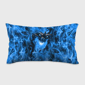 Подушка 3D антистресс с принтом Дракон в синем пламени Dragon in blue flame в городе Новоалтайск, наволочка — 100% полиэстер, наполнитель — вспененный полистирол | состоит из подушки и наволочки на молнии | dragon | дракон | миф | монстр | огонь | пламя | фэнтези