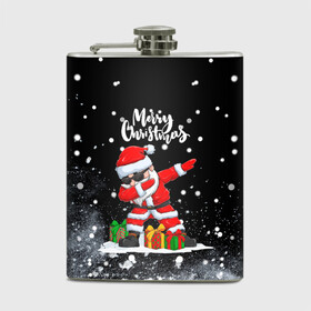 Фляга с принтом Santa Dabbing с подарками. в городе Новоалтайск, металлический корпус | емкость 0,22 л, размер 125 х 94 мм. Виниловая наклейка запечатывается полностью | 2022 | dabbing | happy new year | merry christmas | santa dabbing | год тигра | зима близко | нг | новогодний | новый год | новый год 2022 | рождество | символ 2022 года | снег | снежинки